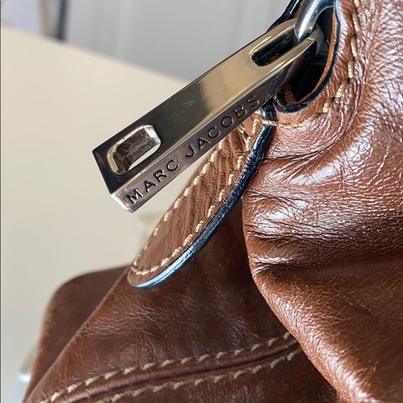 MARC JACOBS BLAKE BROWN LEATHER SATCHEL VINTAGE - Picture 3 of 15